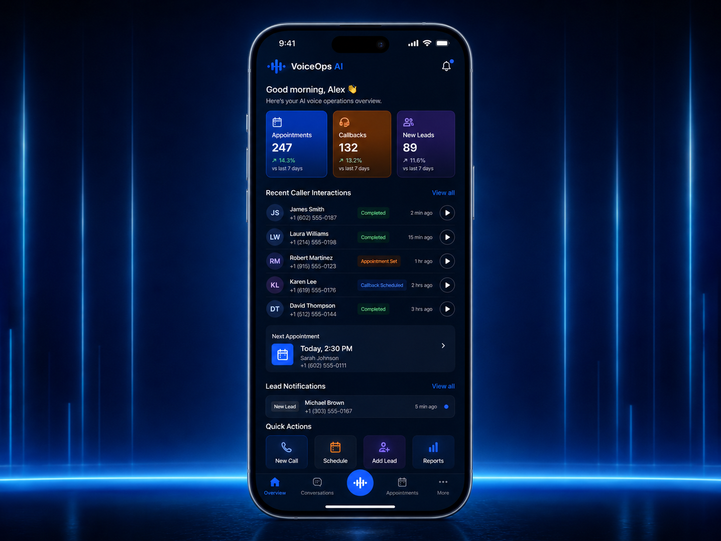 TouchTone AI Voice Agent Mobile App